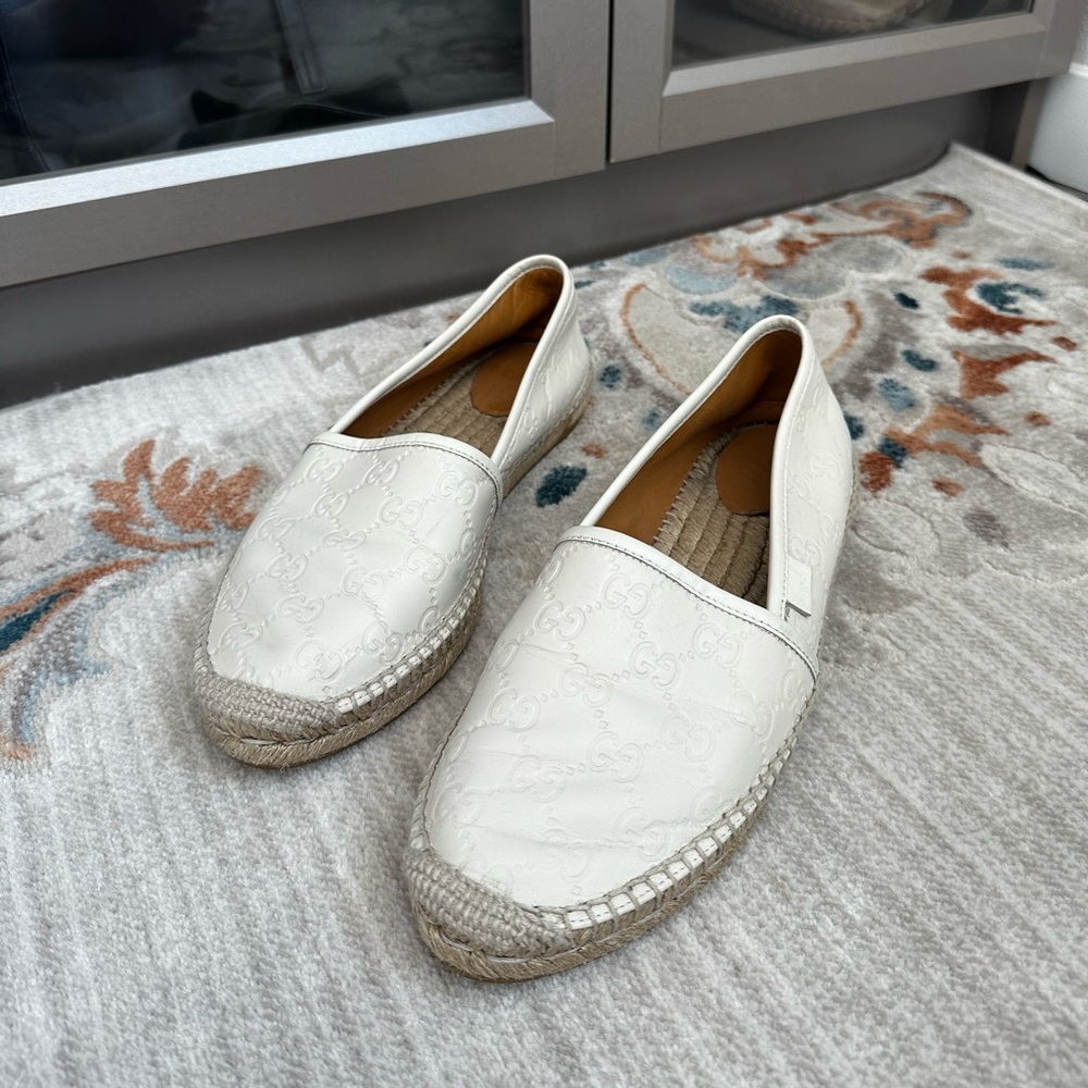 White Women’s Gucci Espadrilles - size 10 (41)